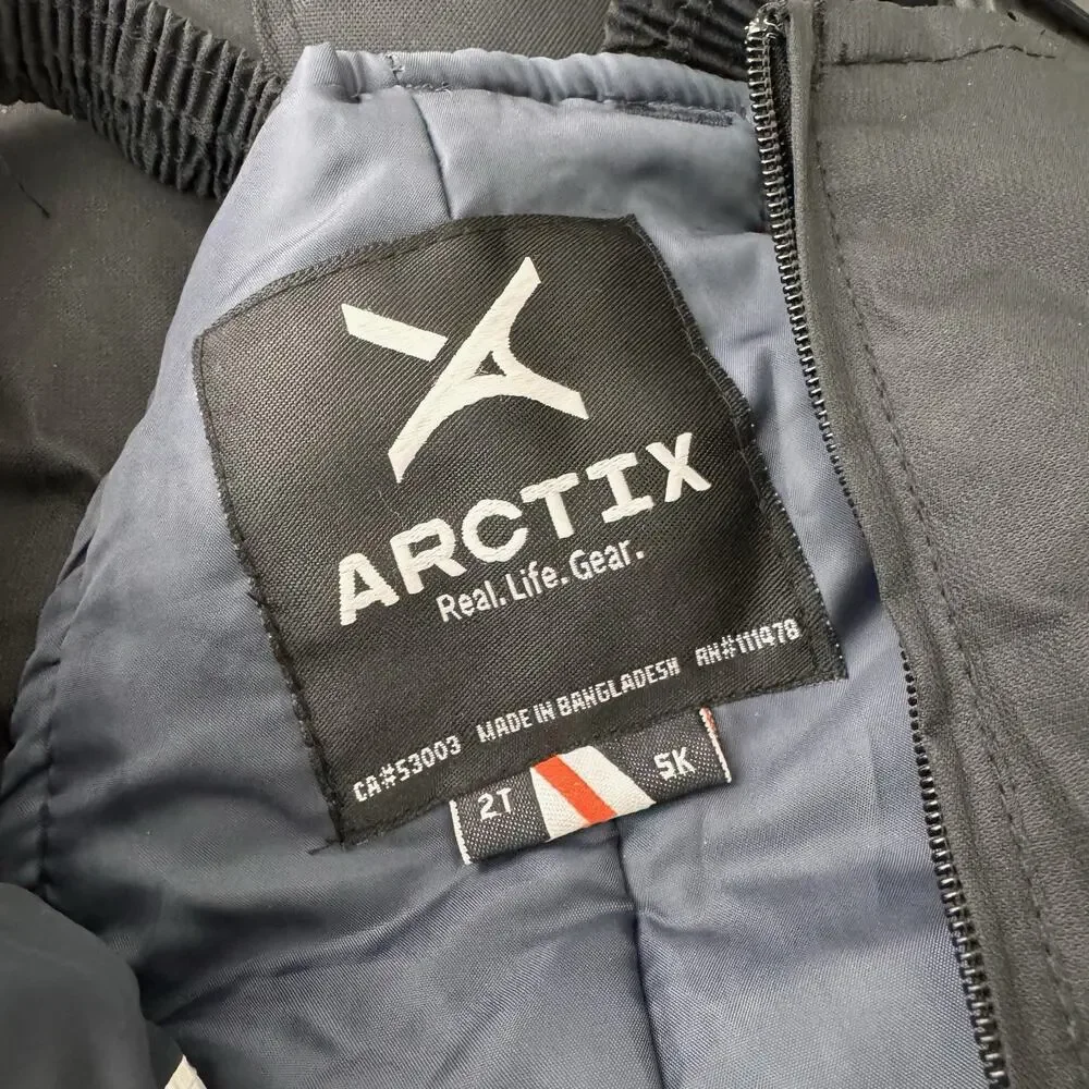 Arctix Black Snow Suit Bib Toddler Size 2